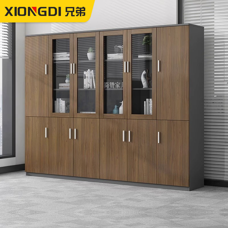 File Cabinet High Cabinet Wooden Simple Modern Archive Cabinet Document Cabinet Storage Cabinet Bookcase with Lock Office Cabinet