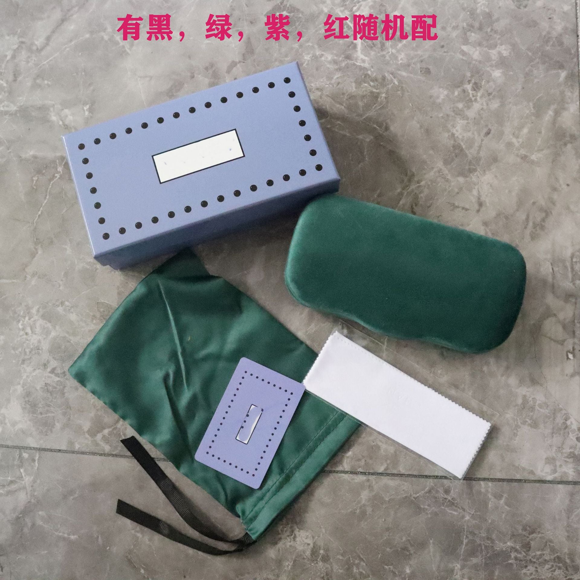 Spot wholesale high-end velvet glasses case Pink Fashionable and Elegant Sunglasses Case Sunglasses case Packing Box