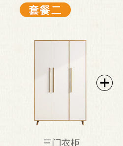 Modern Minimalist Small Apartment Master Bedroom Furniture Wedding Bed Hotel apartment B&B simple economical double bed