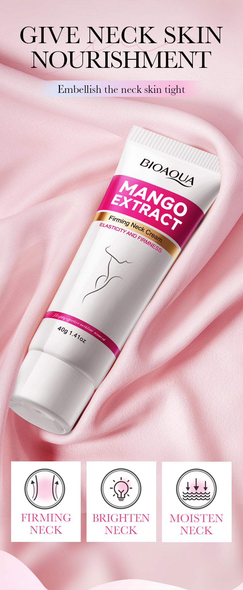 Mango Neck Cream BIOAOUA Firming, Hydrating, Skin-Refining, Fine Line Neck Cream for  Wholesale