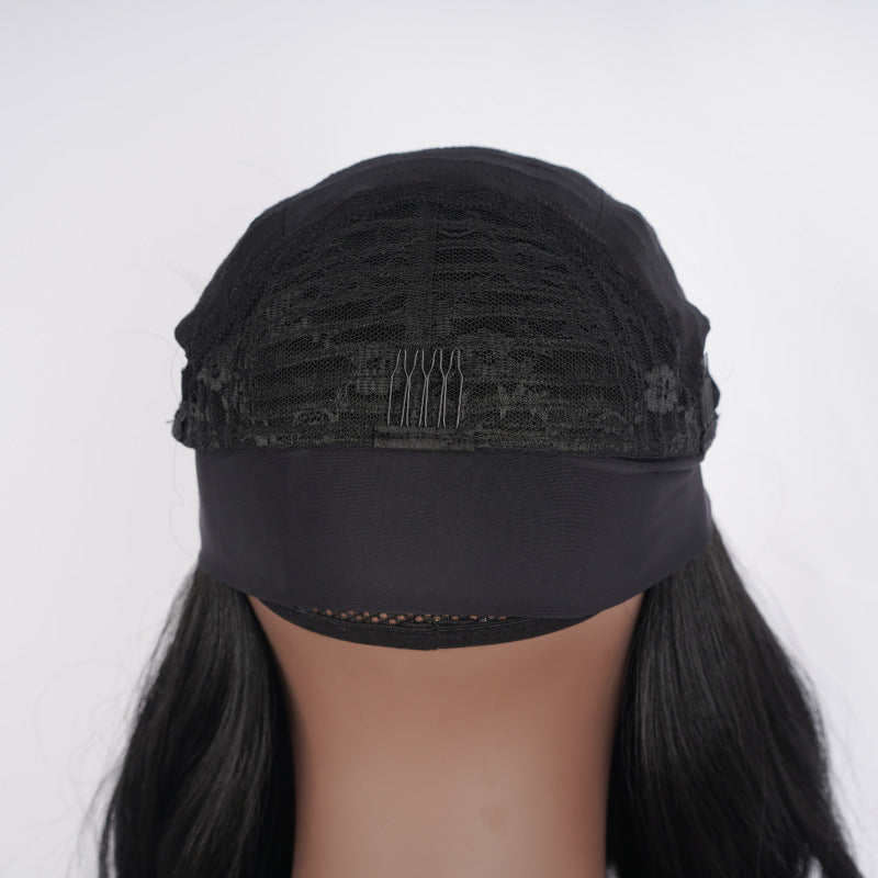 European and American Caucasian Wig Cap Medium Length Curly Hair Afro Hairband Manufacturer Wholesale wigs Slightly Curled European and American Style