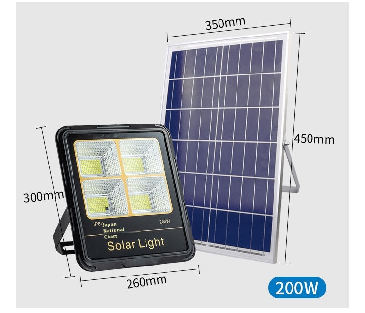 Super Bright Outdoor Solar Flood Light Waterproof ABS Smart Lighting for Yards Split Design