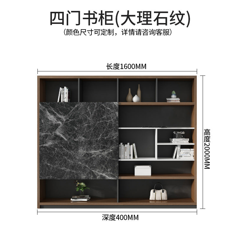 File Cabinet High Cabinet Wooden Simple Modern Archive Cabinet Document Cabinet Storage Cabinet Bookcase with Lock Office Cabinet