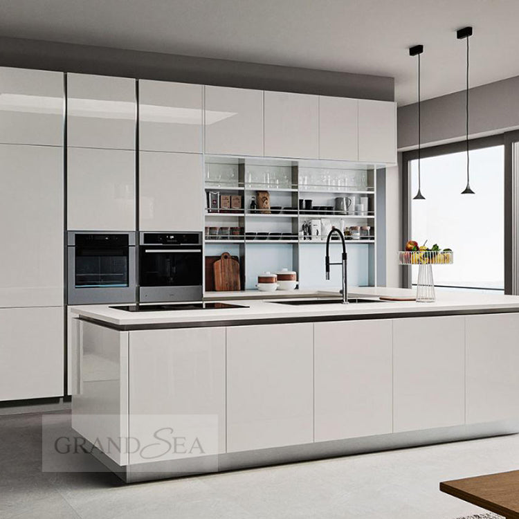 Free Design China Made Ready to Assemble Modular Kitchen Cabinet Furniture Modern Black Kitchen Cabinets Wooden