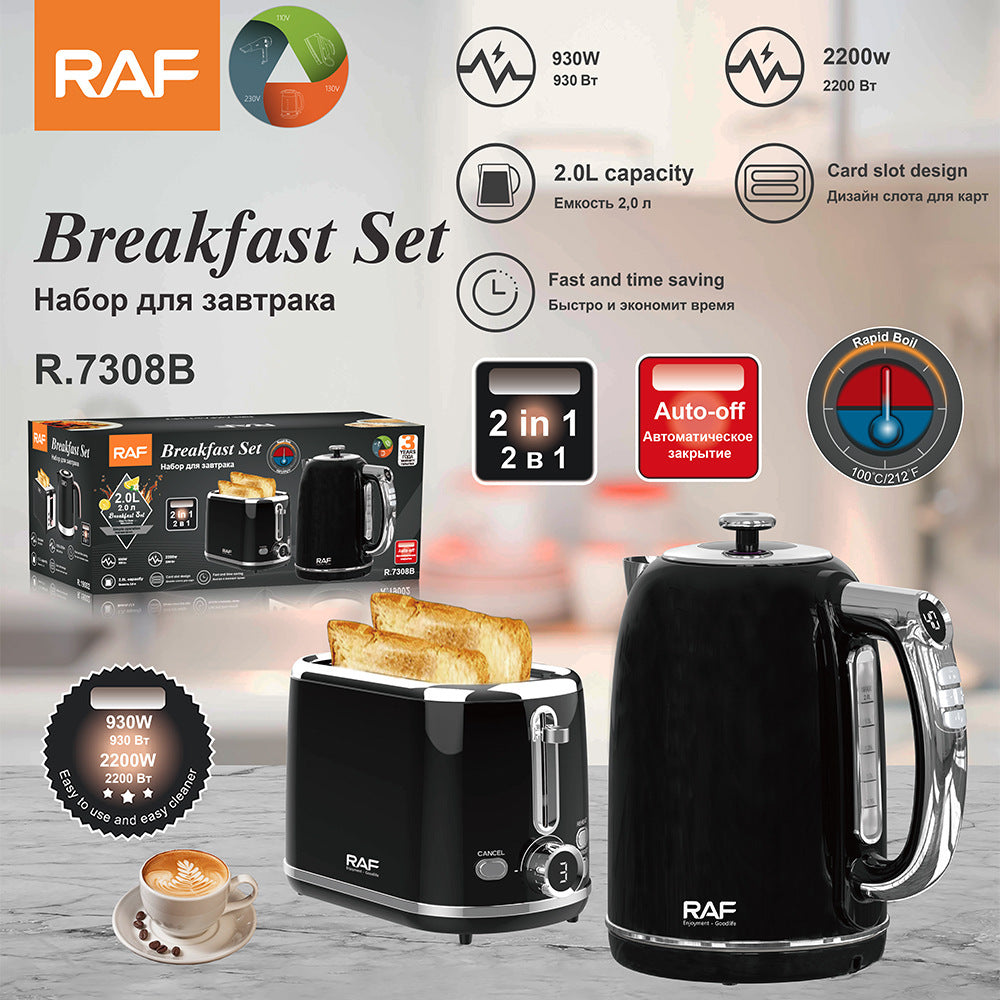 RAF Bread Maker and Kettle Set EU Standard Household Double Layer Toaster Breakfast Machine2L Kettle