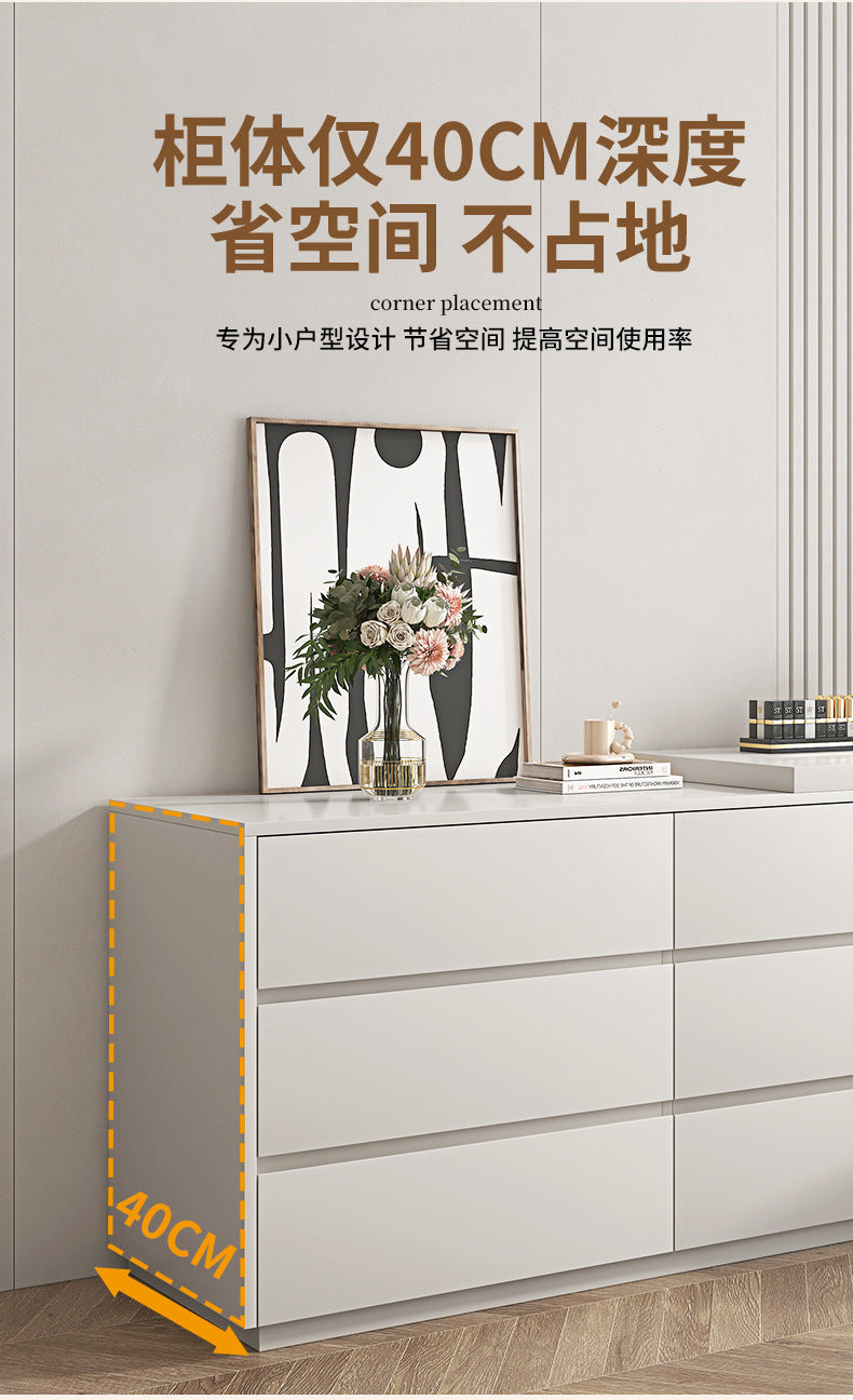 Custom Light Luxury Dressing Table Bedroom Small Apartment Modern Simple Skin Feel Gray Makeup Table Integrated Cabinet Makeup Desk Minimalist