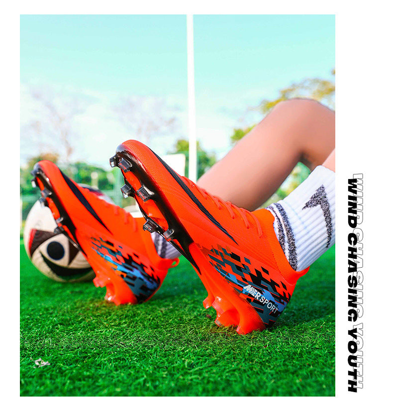 New Large Size Long Spike Football Shoes Low Top Youth Competition Training Student Football Sports Shoes