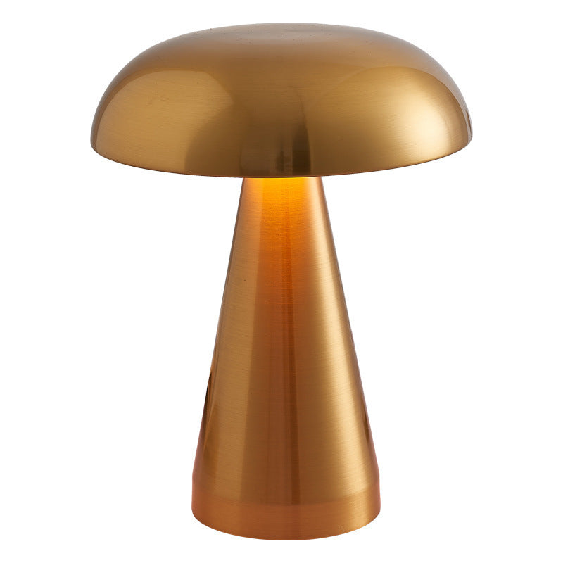 Coconut Mushroom Table Lamp Danish Mushroom Lamp Metal Bar Rechargeable Table Lamp Restaurant Atmosphere Decoration Night Light