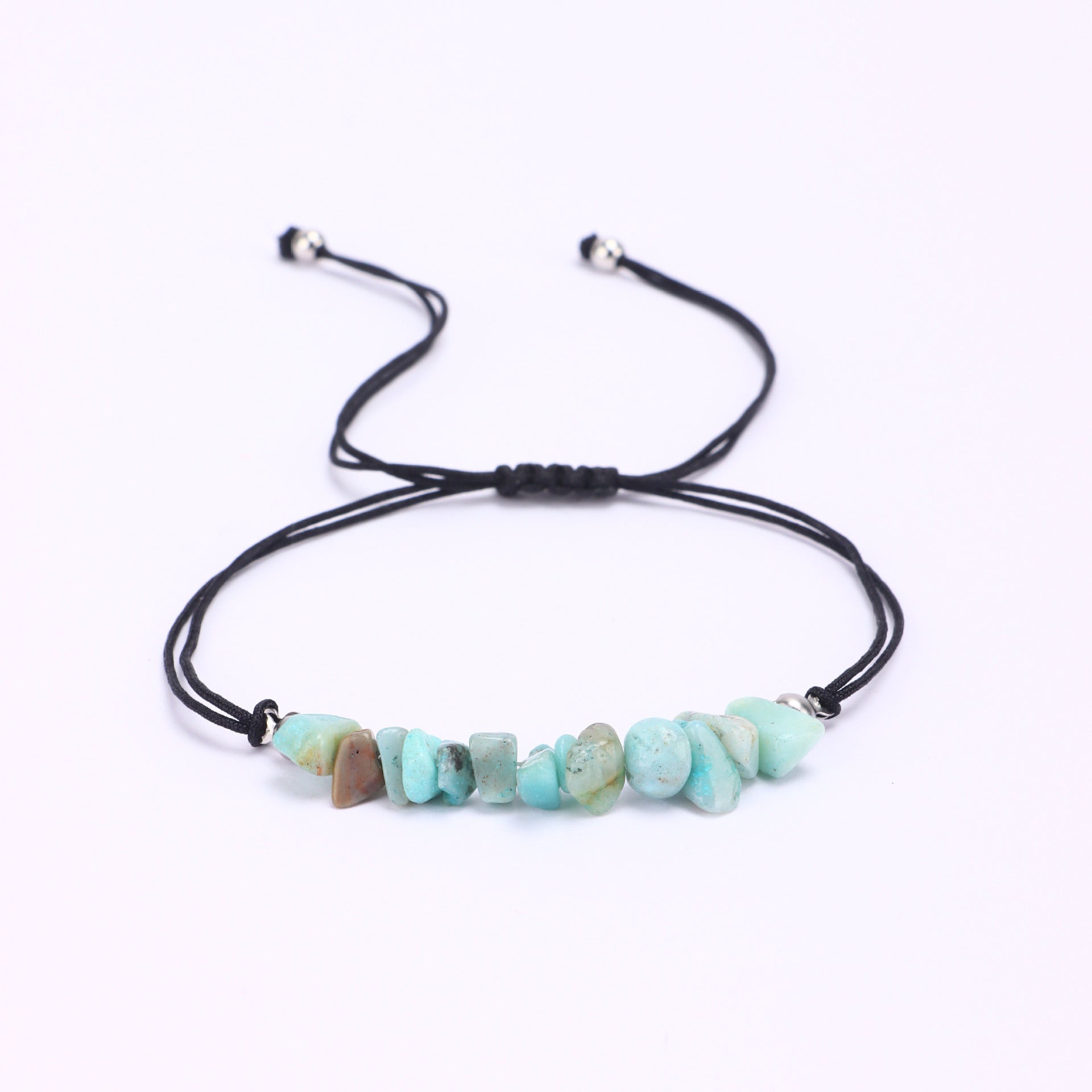 Women's Woven Crystal Stone Bracelet Women's Friendship Gift Simple Fashion Adjustable Amethyst Woven Bracelet