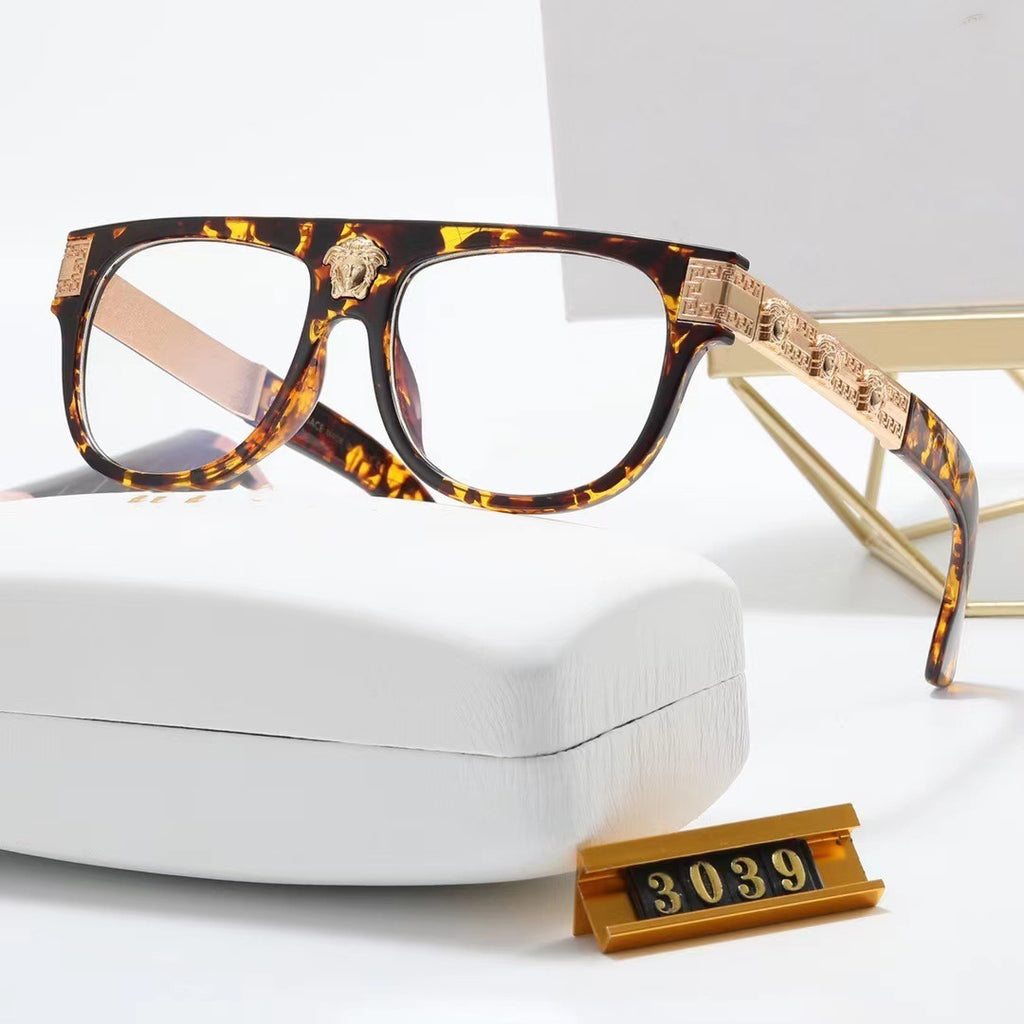 New Fashion Trend Square Frame Anti-Blue Light Non-Prescription Glasses Retro Large Frame Unisex Eyeglasses Prescription Frames110