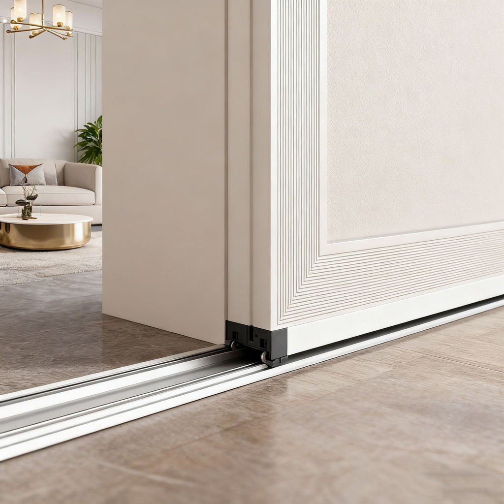 Aluminum Alloy Sliding Invisible Partition Door Curtain for Living Room, Kitchen, Bathroom, Bedroom, Balcony, Custom Made by Manufacturer