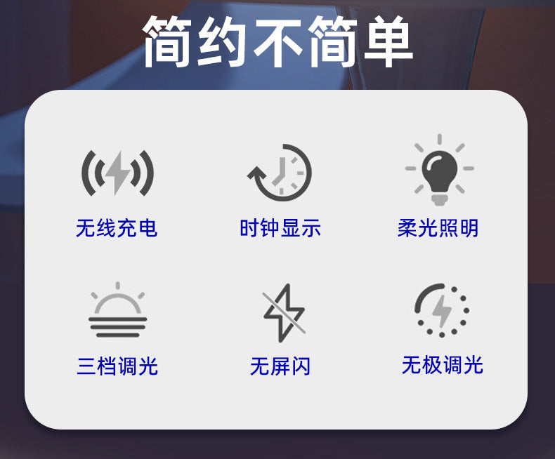 Foldable Perpetual Calendar Desk Lamp Student Dormitory Study Reading Lamp Wireless Charging Bedroom Bedside Lamp  Wholesale