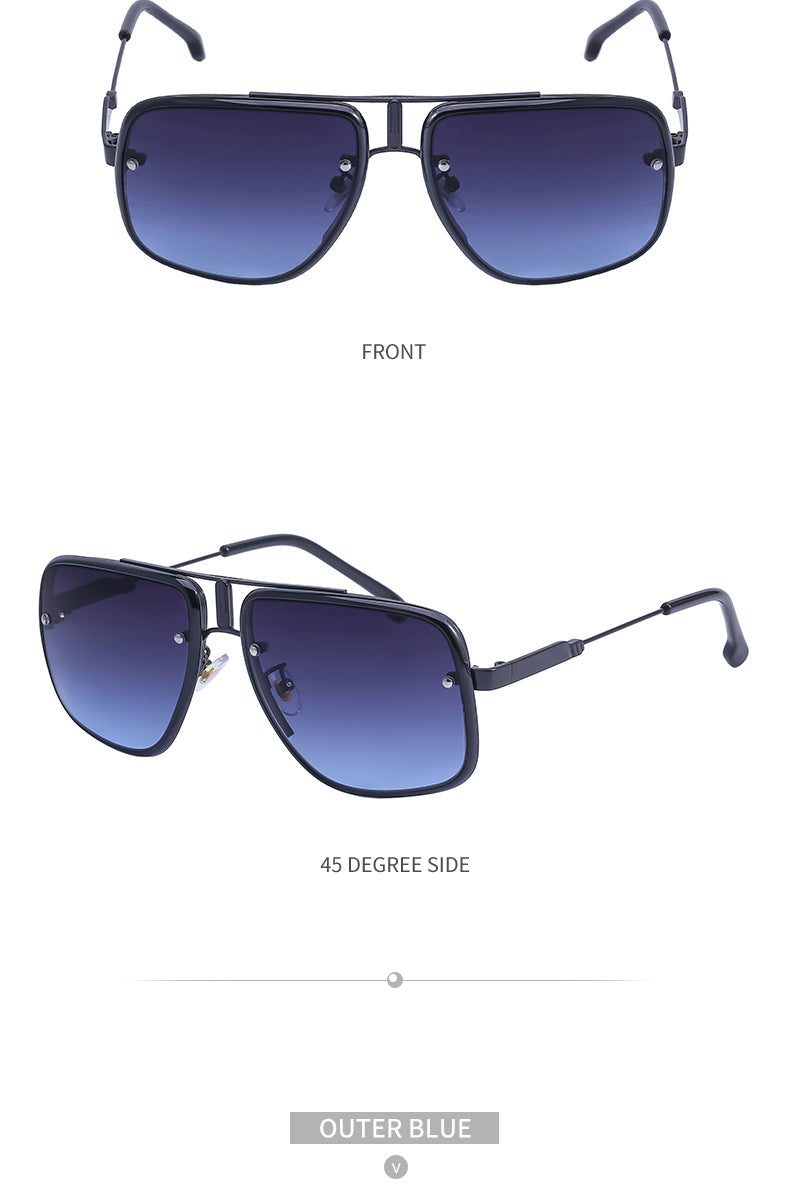 2025New Retro Square Frame Sunglasses for Men, High-End Driving Sun Protection Glasses shades