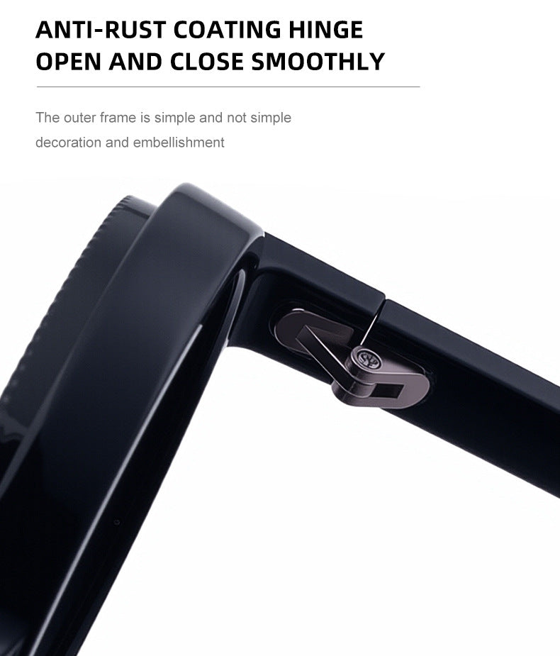 Nighttime Driving Glasses Round Frame ND Adjustable Zoom Men's Sunglasses2025New Polarized Sunglasses