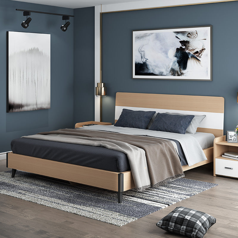 Modern Minimalist Small Apartment Master Bedroom Furniture Wedding Bed Hotel apartment B&B simple economical double bed