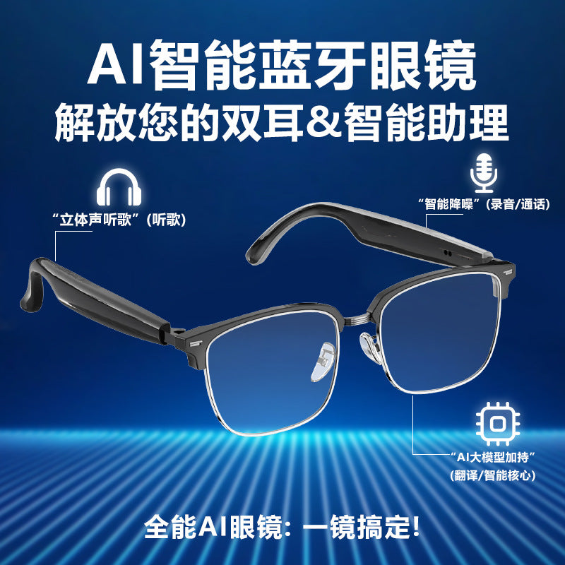 Source Manufacturer Smart Glasses Bluetooth Translation Call Comfortable Multifunctional Wearable Device ai Smart Glasses