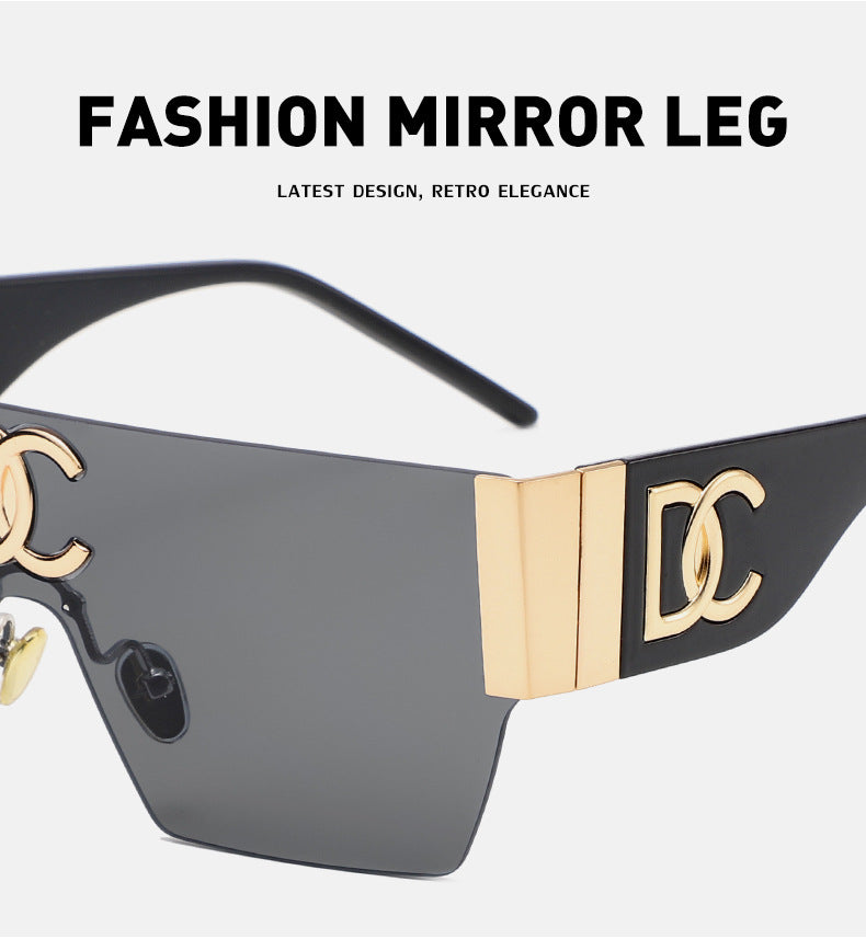 New Outdoor Cycling Sunglasses for Women, High-End Integrated Windproof Frameless Sports Sunglasses