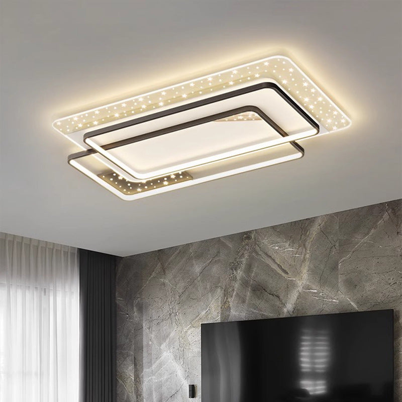 LED Light Luxury Living Room Main Light Starry Sky Restaurant Chandelier Modern Simple Nordic Bedroom Ceiling Light Full House Package