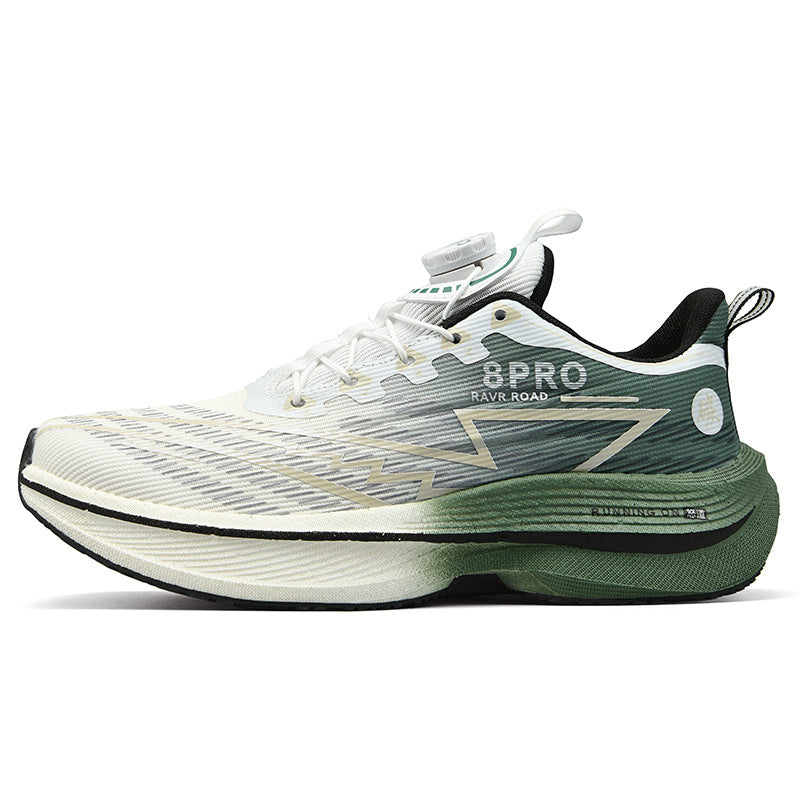 Red Rabbit8pro Full Palm Carbon Plate Racing Shock Absorption Running Shoes for Men and Women Couples Rotating Buckle Youth Student Sports Shoes