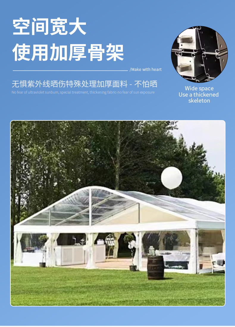 Aluminum Alloy Tent Factory Large Arc Top Tent Outdoor Event Car Exhibition Tent Arc Dome Storage Shed