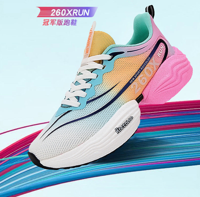 2025New Carbon Plate Anti-Slip Soft Sole Sports Shoes Dropshipping Couple Mesh Breathable Racing Running Shoes