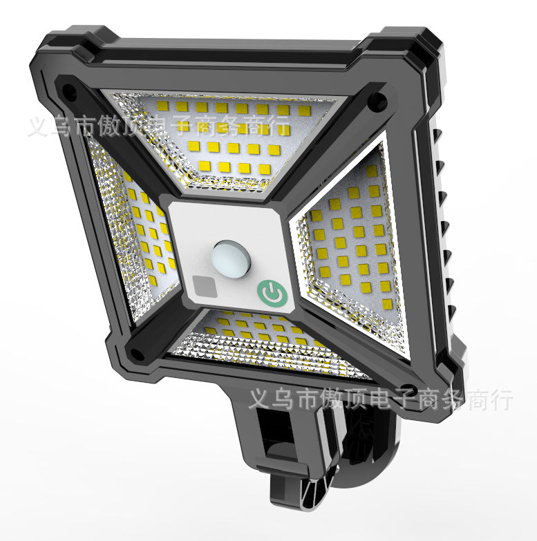 New Solar Light Human Body Sensing Street Light Outdoor Garden Light with Remote Control Garden Light LED Wall Lamp