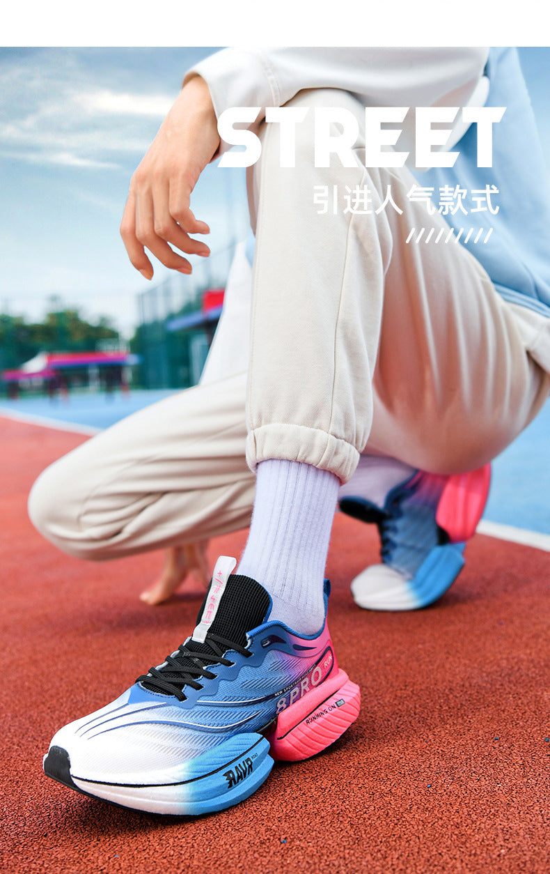 Red Rabbit8pro Carbon Plate Running Shoes Autumn Mesh Ultra-light Breathable Sports Shoes Men and Women Couples All-match Casual Running Shoes