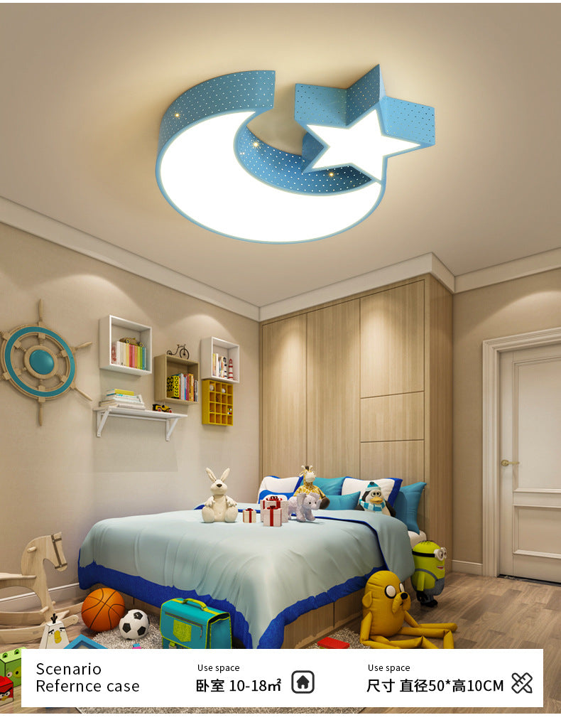 Children's Room Bedroom Lamp Boys Girls Pink Creative Cartoon Ceiling Lamp Cozy Romantic Room Lamp Master Bedroom Lamp