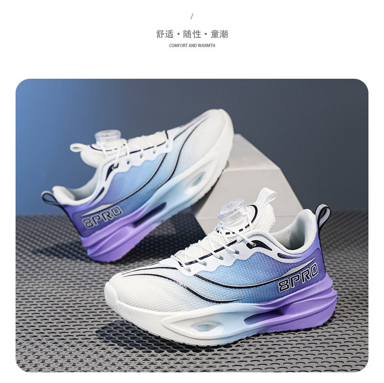 Spring and Summer Fashion Comfortable Running Shoes for Teenagers, Casual Shoes with High Elasticity and Shock Absorption, Student Marathon Training Sports Shoes
