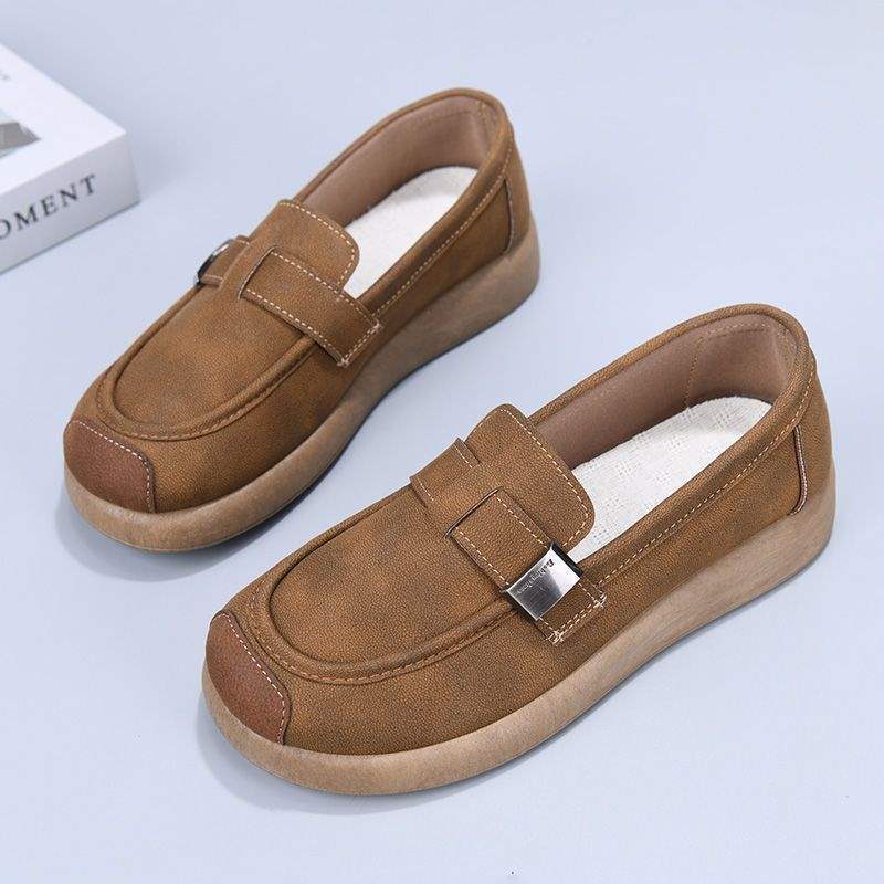 2025New Birkenstock Shoes for Women, Old North Cloth Shoes, Non-Slip Breathable Soft Sole, Non-Slip Mom Shoes, Spring Single Shoes