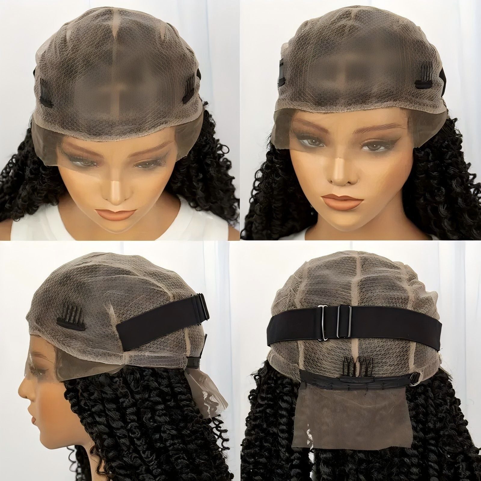 Cross-Border New African Braided Wig Hand-Woven Full Lace Double Strand Passion twist Feizi Chemical Fiber Head Cover