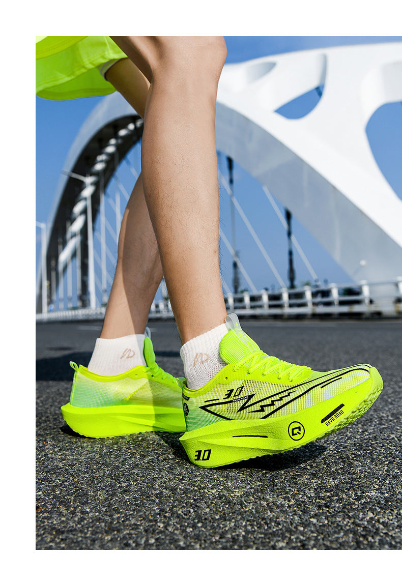 2025New Fashionable Casual Breathable Comfortable Running Shoes with Real Carbon Plate High Elasticity Shock Absorption for Student Training Sports Shoes