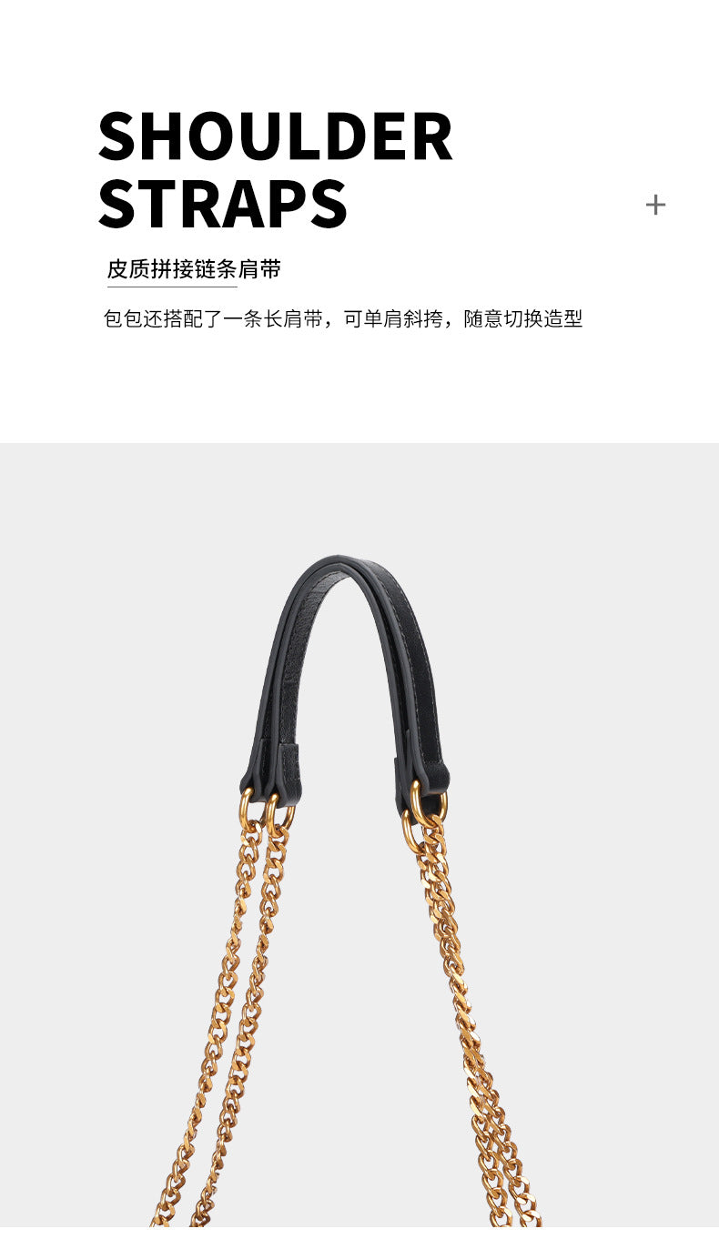 Vintage Casual Fashion High-End Single Shoulder Bag New Melad Chain Bag Autumn Winter Simple Commuter Crossbody Women's Bag