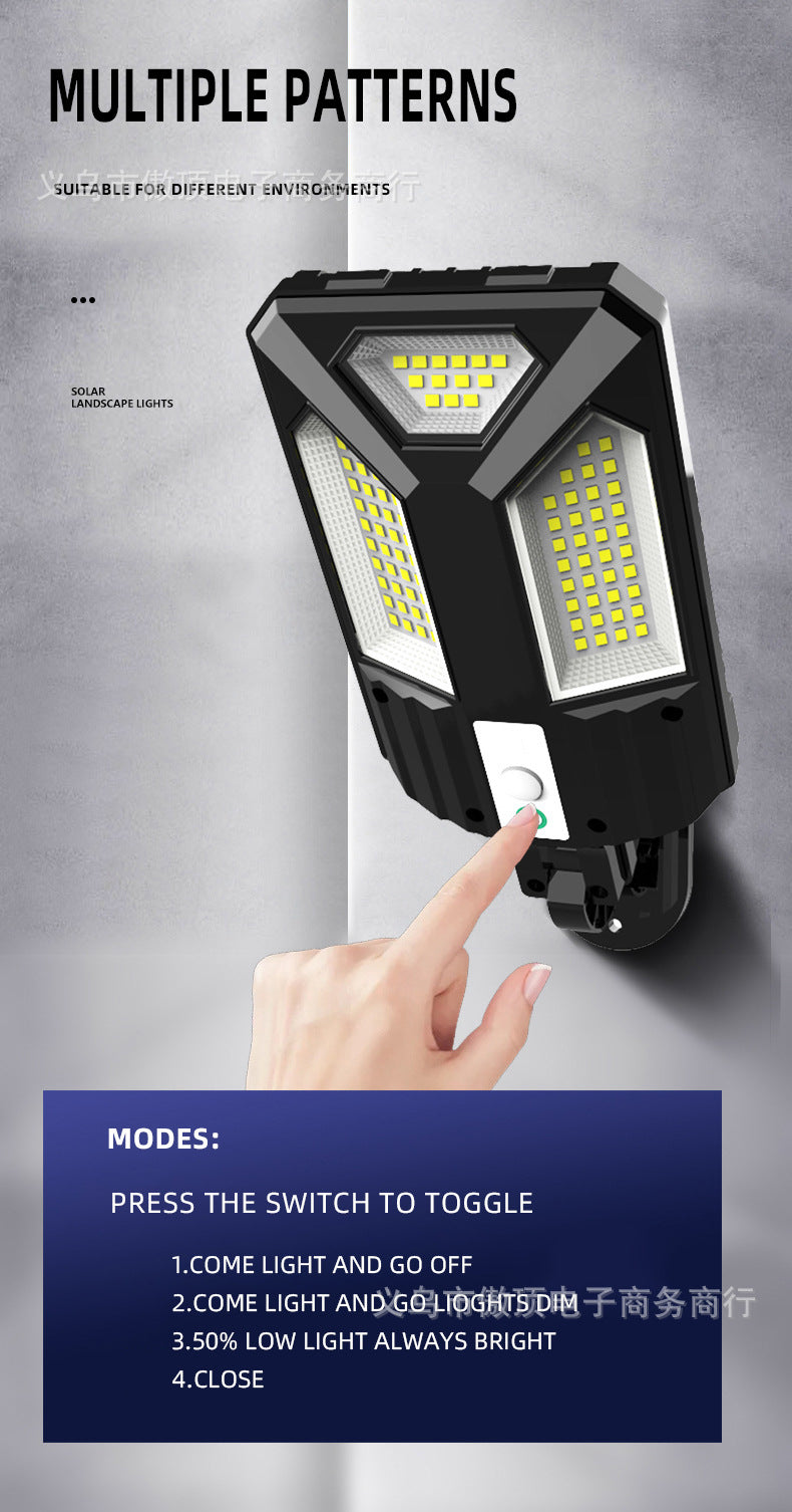 New Solar Light Outdoor Street Light Waterproof Garden Light LED Wall Light with Remote Control Garage Light COB