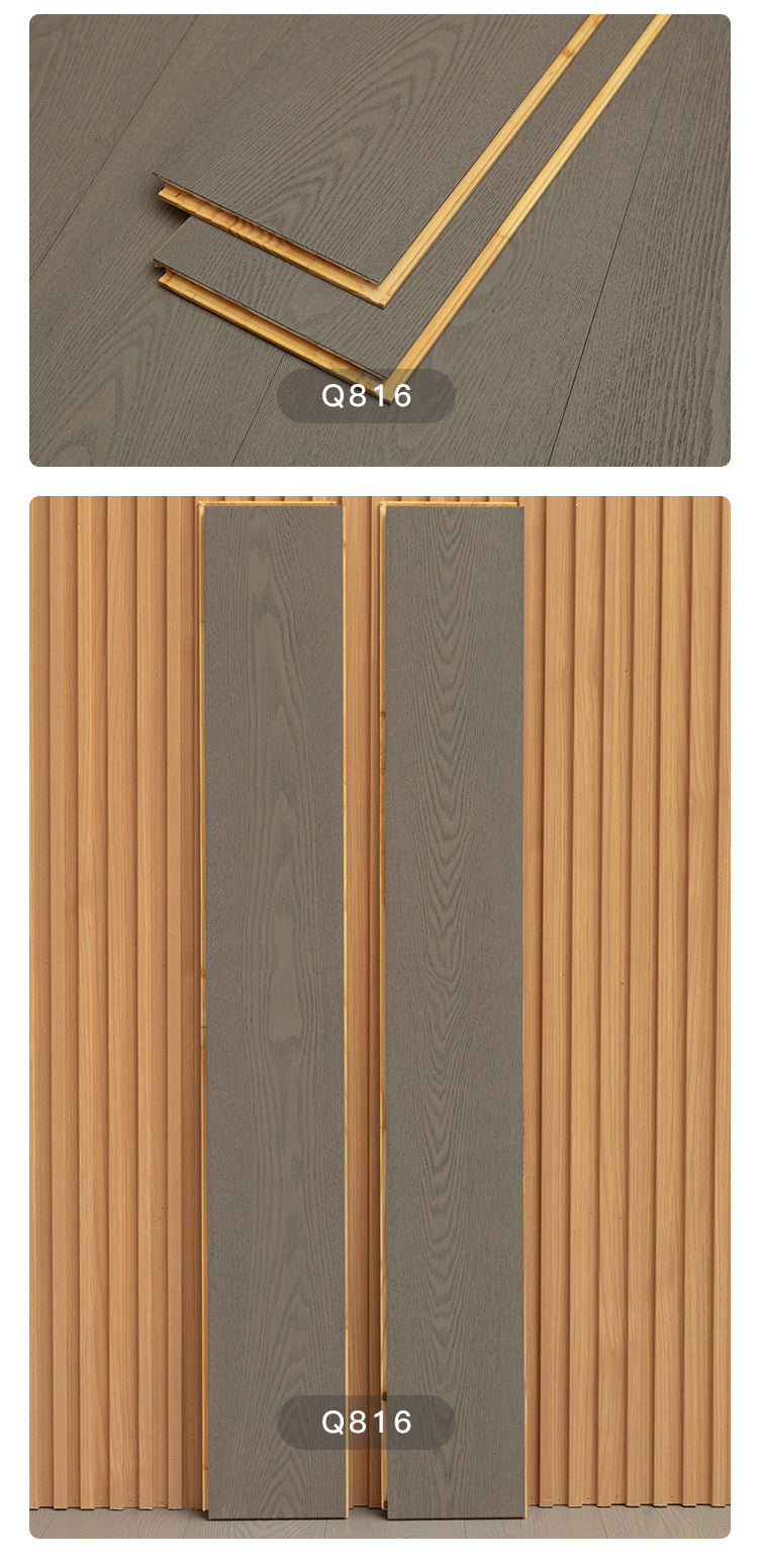 1.2mm White Ash Natural Wood Veneer New Three-Layer Solid Wood Composite Floor Heating Home Eco-Friendly Flooring Package Installation for Entry