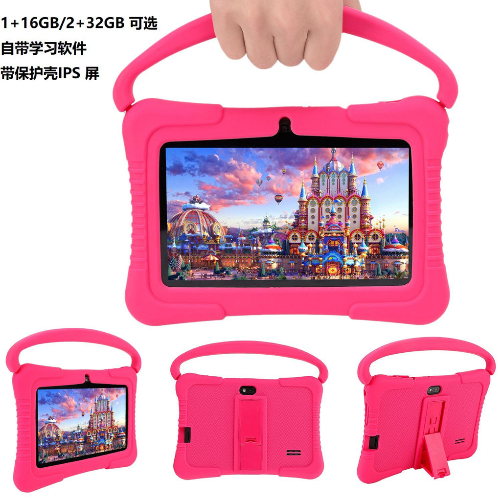 Tablet Pc7inch explosion-proof screen wifi Quad-core children's learning tablet with protective case