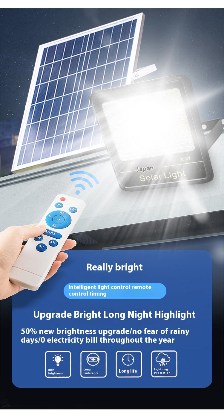 High Quality Smart Outdoor Waterproof Super Bright Adjustable Durable IP67100W 200W 300W LED Solar Flood Light