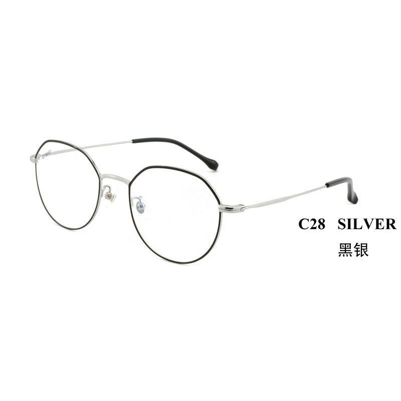 Fashion Retro Half Titanium Eyeglass Frame Shenzhen IP Electroplated High Quality Frame Unisex Glasses Minimalist Metal Frame