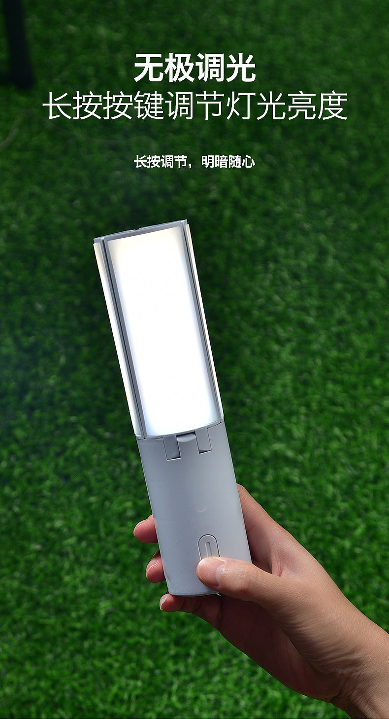 Camping Multifunctional Folding Light Tent Atmosphere Light Camping Lantern Handheld Hanging Light Dormitory Student Lighting Outdoor