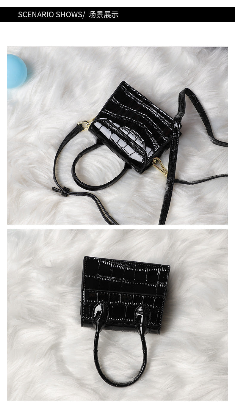 2020New PU Leather Small Square Bag Trendy Crossbody Women's Bag Stone Pattern Handbag Mini Bag minibags