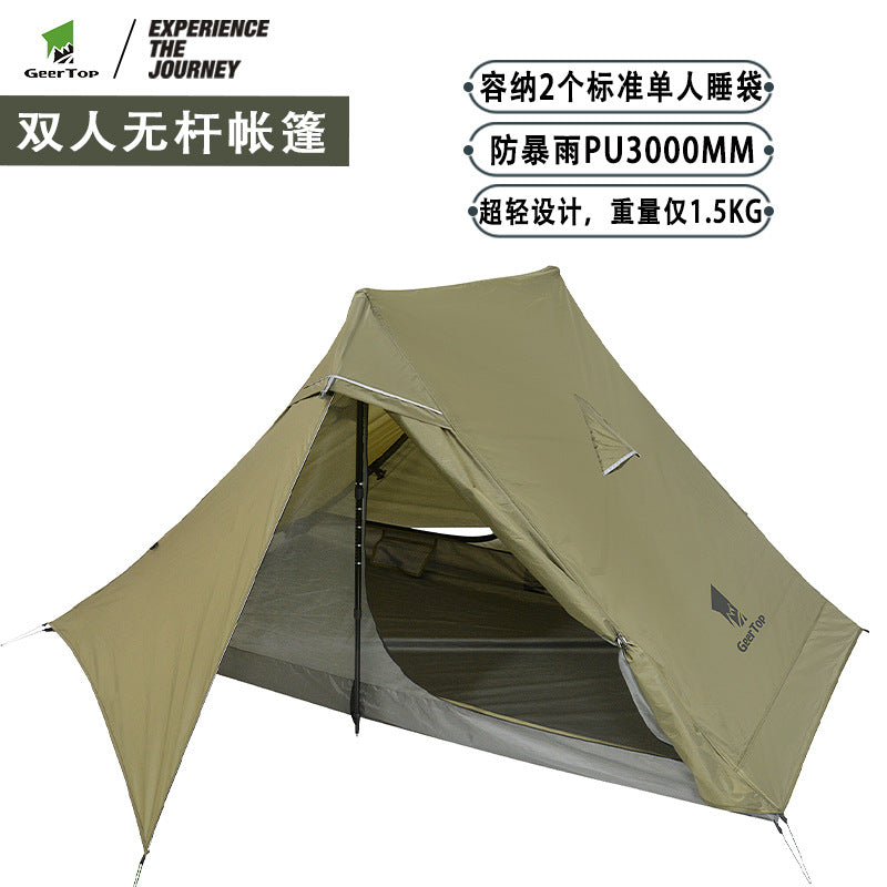 Jituo Lightweight Tent Outdoor Portable Hiking Mountaineering Tent Rainproof Non-Stuffy Ultra-Light Camping Tent for Two Persons