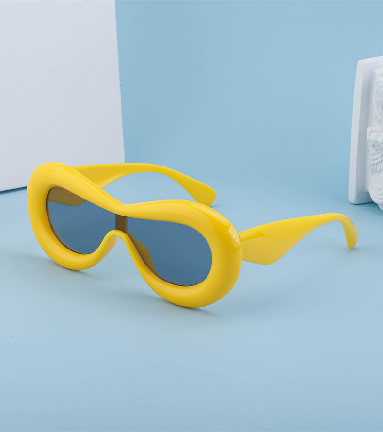 Europe and America Y2K Sunglasses for Women Trendy One-Piece Sunglasses Party Quirky Street Style Fashion Women's Glasses Wholesale