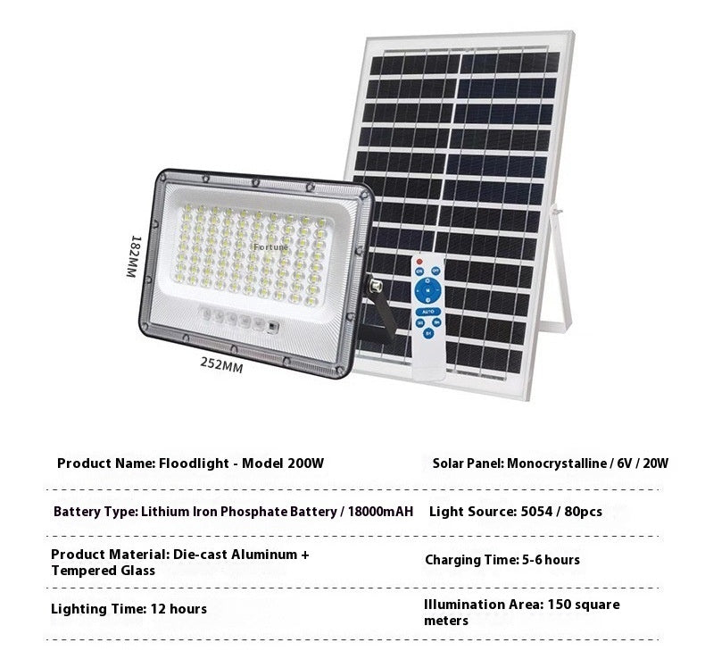 Solar Split Floodlight Outdoor Courtyard Lamp Garden Stadium Residential Area LED Street Light