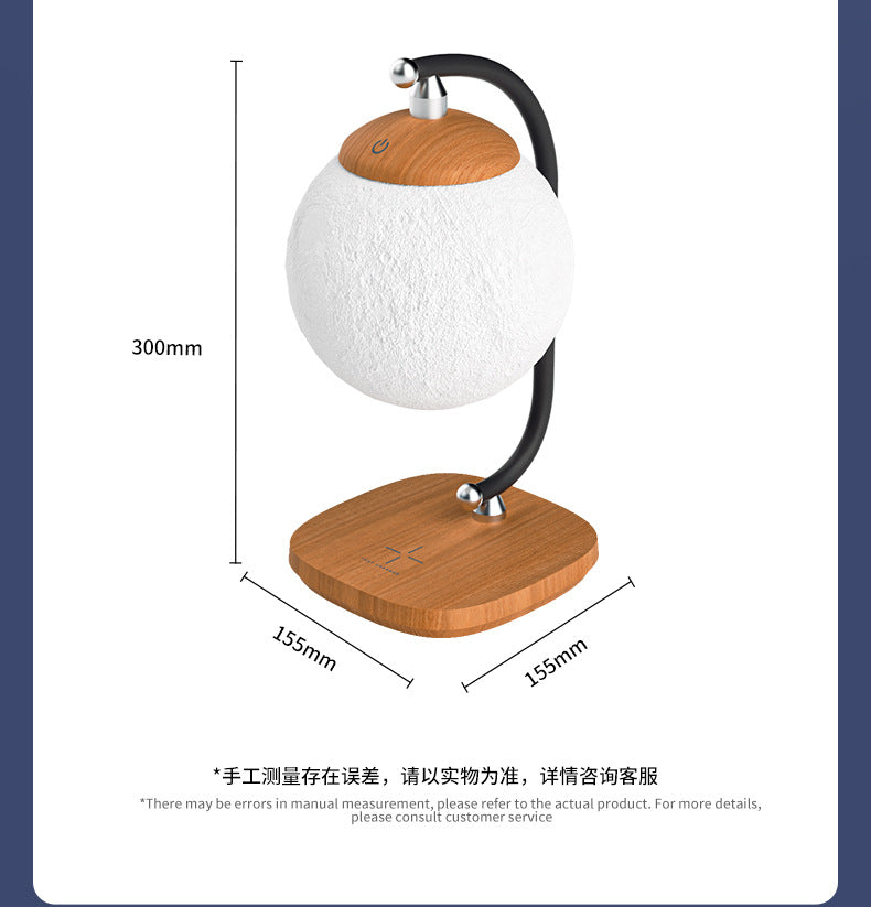 15w Wireless Charging Study Table Lamp Bedroom Bedside Sleep Eye Protection Night Light Outdoor Camping Atmosphere Light