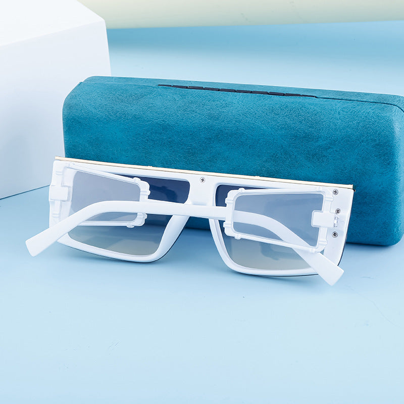 European and American Cyber Steampunk Square Frame Sunglasses for Men Trendy Y2K Wholesale Sunglasses and Eyeglasses sunglasses