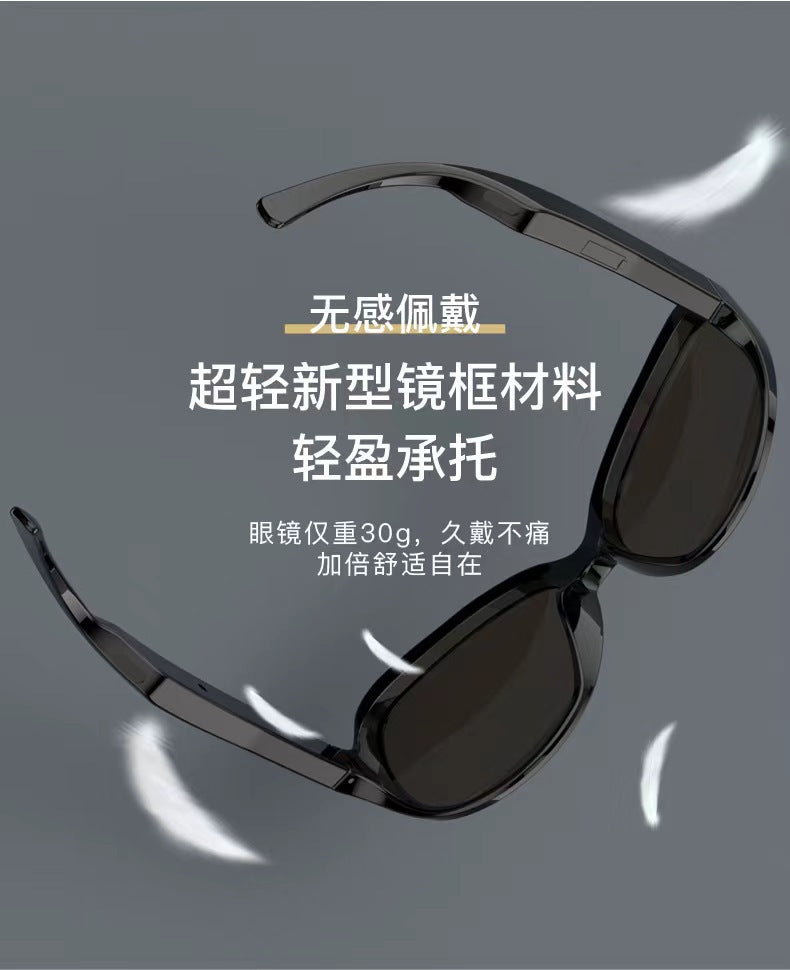 AI Binaural Smart Bluetooth Glasses Anti-ultraviolet Sports Bluetooth Headset Ultra-long Battery Life Smart Glasses