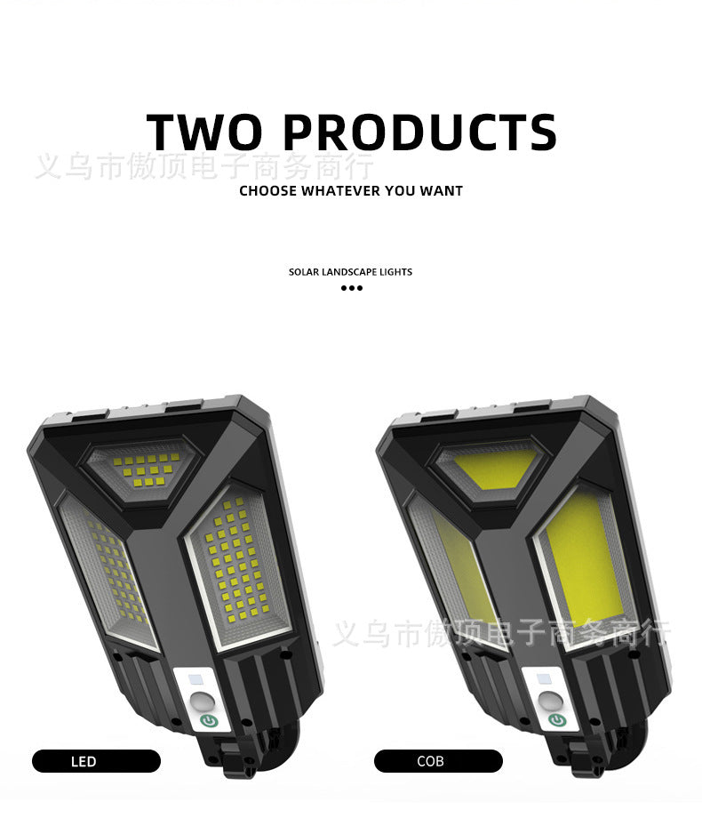 New Solar Light Outdoor Street Light Waterproof Garden Light LED Wall Light with Remote Control Garage Light COB
