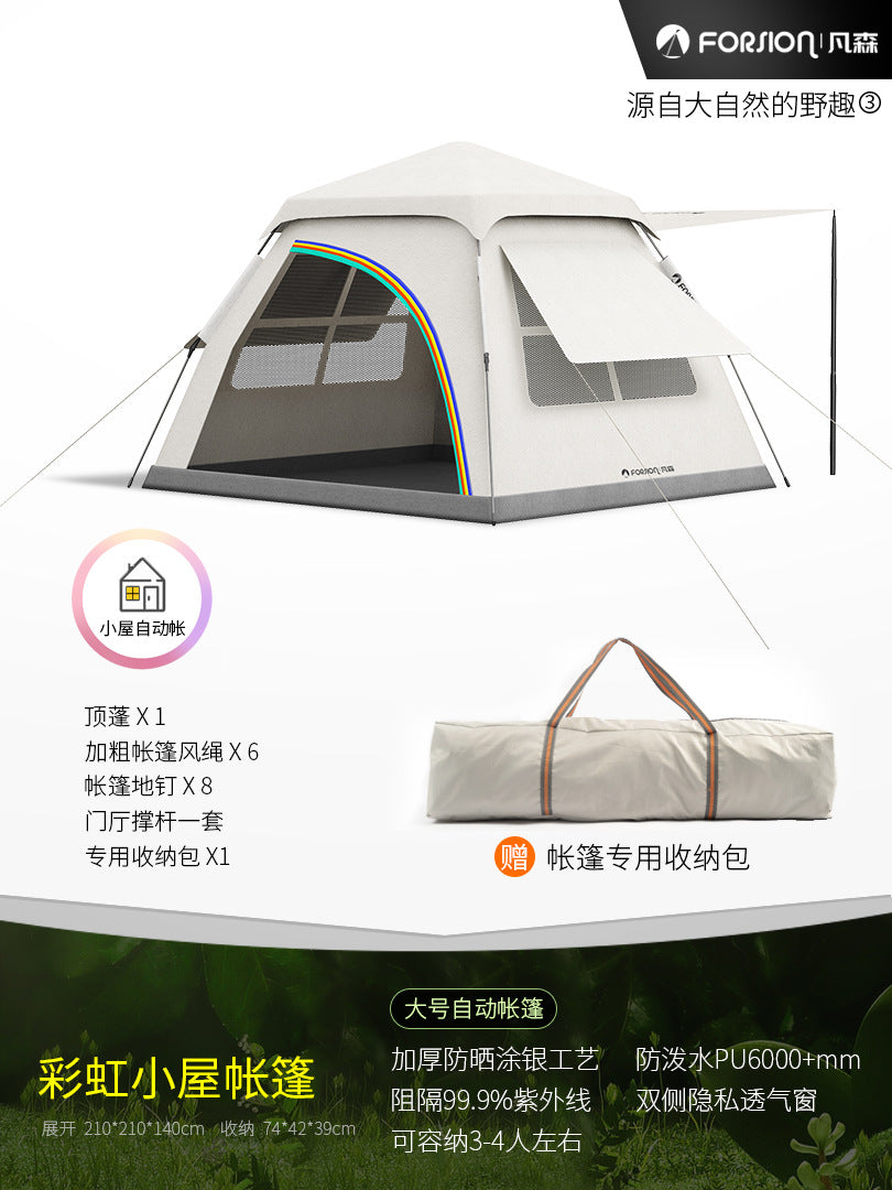 Tent Outdoor Folding Camping Equipment Picnic Integrated Fully Automatic Thickened Rainproof Quick Open Design