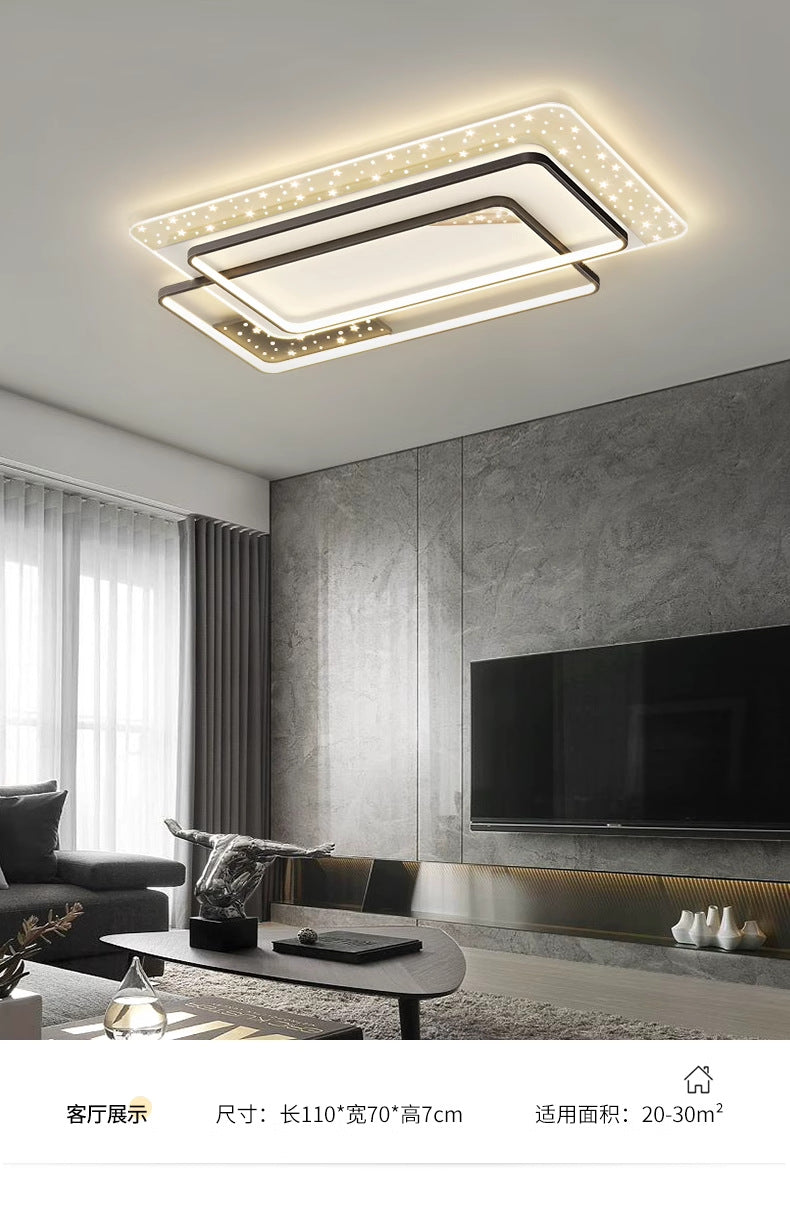 LED Light Luxury Living Room Main Light Starry Sky Restaurant Chandelier Modern Simple Nordic Bedroom Ceiling Light Full House Package