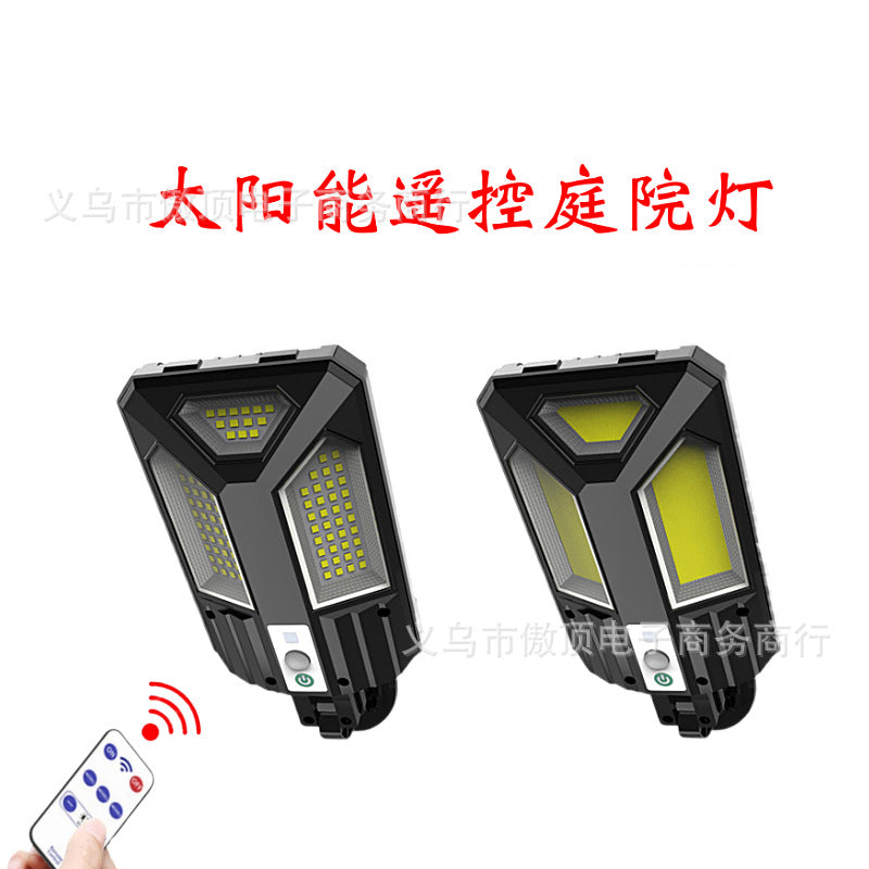 New Solar Light Outdoor Street Light Waterproof Garden Light LED Wall Light with Remote Control Garage Light COB
